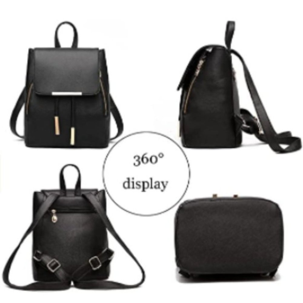 Cute Anti-theft PU Leather Backpack Purse for Women - Picture 5 of 6